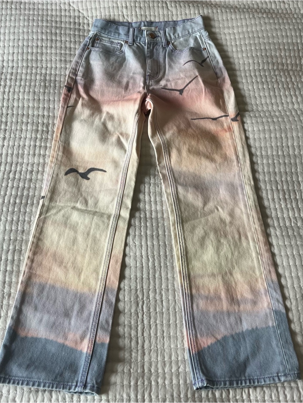 BDG Urban Outfitters Cowboy Ocean Sunset Print High-Rise Jeans/Pants 26